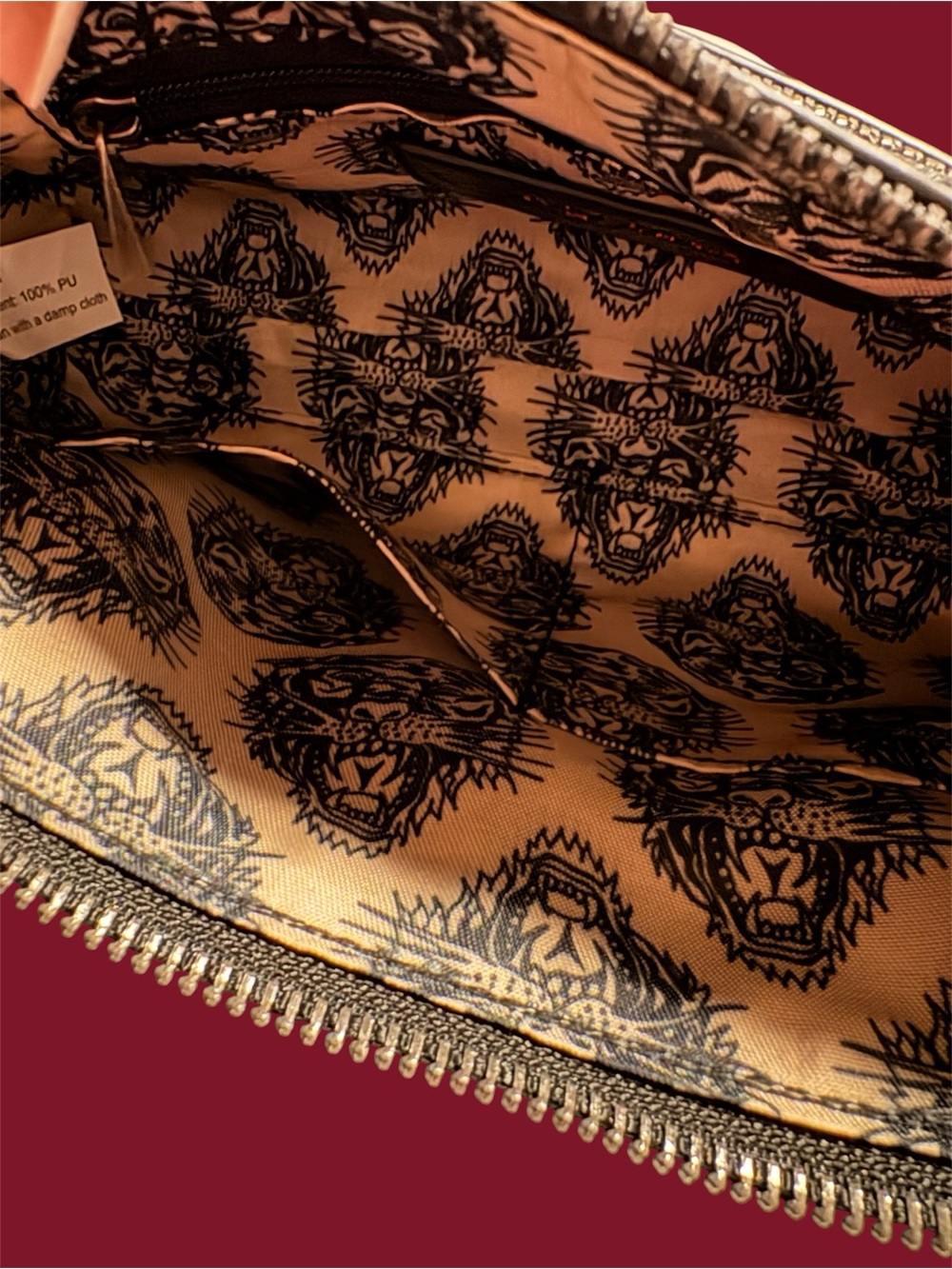 Ed Hardy Black Shoulder Bag with Multicolor Skull & Floral Graphics - Picture 9 of 16